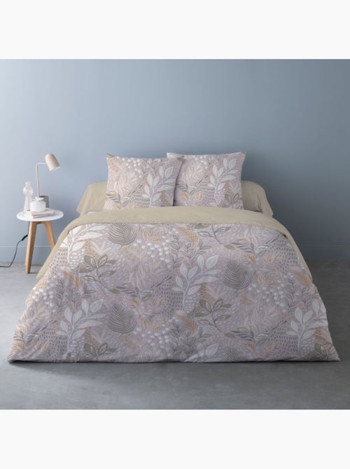 Housse de couette 240x220 SALVIA + 2 taies Percale de coton - Kiabi