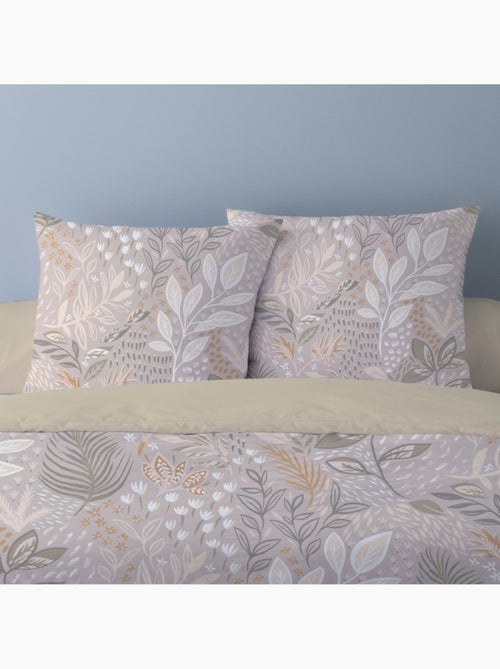 Housse de couette 240x220 SALVIA + 2 taies Percale de coton - Kiabi