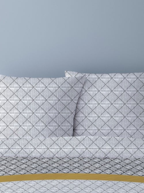 Housse de couette 240x220 SANTORINI + 2 taies 100% coton - Kiabi