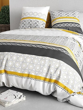 Housse de couette 240x220 SPIRA + 2 taies coton 57 fils