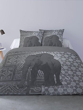 Housse de couette 240x220 SUKI + 2 taies 100% coton