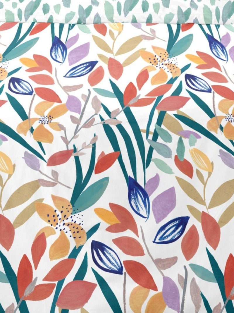 Housse de couette 240x220 THALIA + 2 taies Percale de coton Blanc - Kiabi