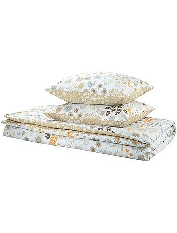 Housse de couette 240x220 TILO + 2 taies Percale de coton