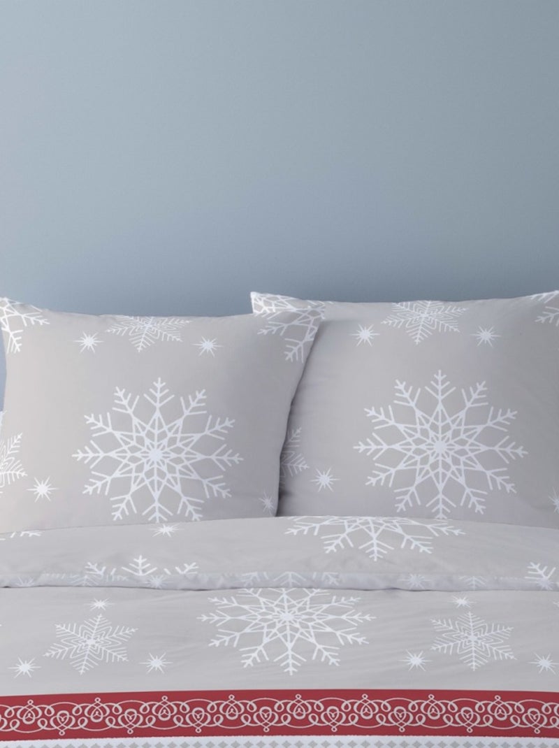 Housse de couette 240x220 VIXEN + 2 taies matière Polaire Rouge - Kiabi