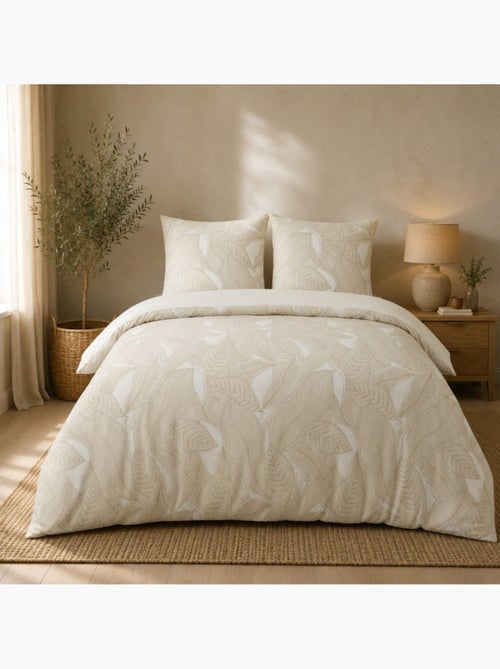 Housse de couette 240x220 WILLY + 2 taies Percale de coton - Kiabi