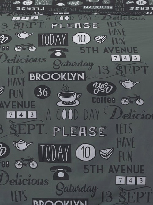 Housse de couette 240x220 Yes + 2 taies coton 52 fils - Kiabi