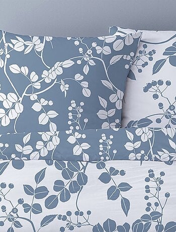 Housse de couette 240x220 Yuka bleu + 2 taies