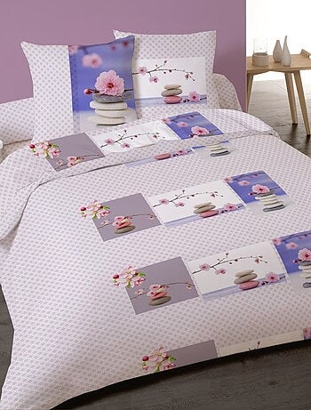 Housse de couette 240x220 ZEN ATTITUDE + 2 taies 100% coton