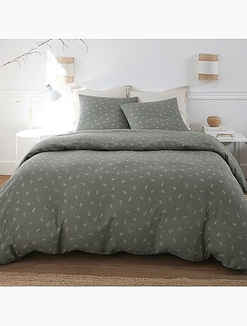 Housse de couette 240x220cm + 2 taies d'oreiller imprimées 100% gaze de coton