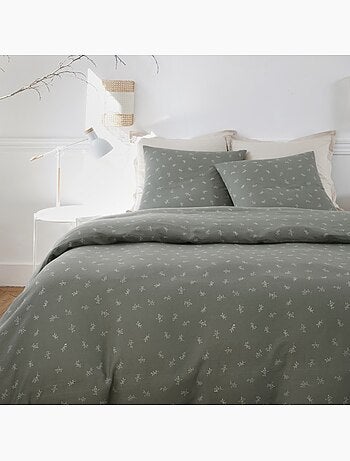 Housse de couette 240x220cm + 2 taies d'oreiller imprimées 100% gaze de coton