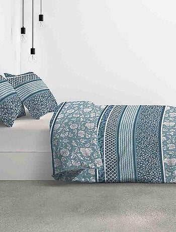 Housse de couette 240x260 cm + 2 taies d'oreiller 65x65 cm Coton Bio Debby