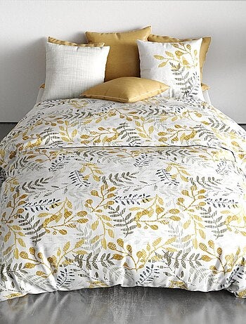 Housse de couette 240x260 cm + 2 taies d'oreiller 65x65 cm Coton Bio Eloa