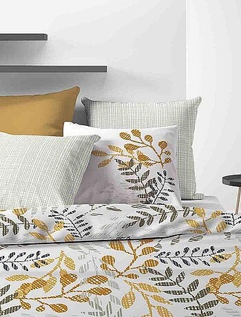 Housse de couette 240x260 cm + 2 taies d'oreiller 65x65 cm Coton Bio Eloa