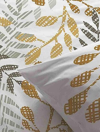 Housse de couette 240x260 cm + 2 taies d'oreiller 65x65 cm Coton Bio Eloa