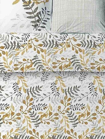 Housse de couette 240x260 cm + 2 taies d'oreiller 65x65 cm Coton Bio Eloa