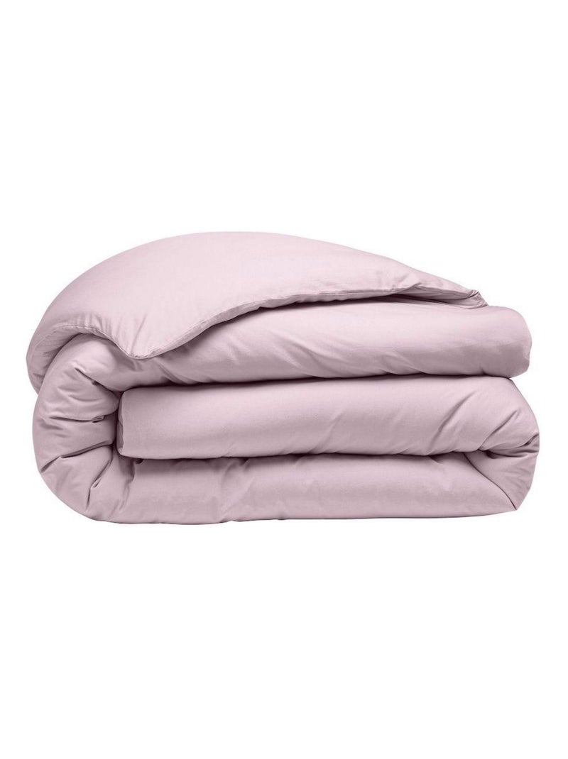Housse de couette 240x260 cm Percale de Coton Tourterelle Violet - Kiabi