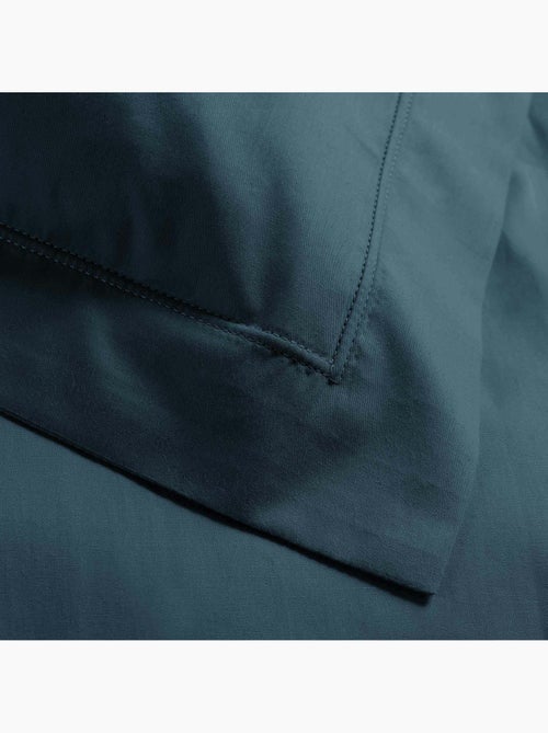 Housse de couette 260 x 240 cm Percale de coton 78 fils Bleu Nuit + 2 taies 63 x 63 cm - Kiabi