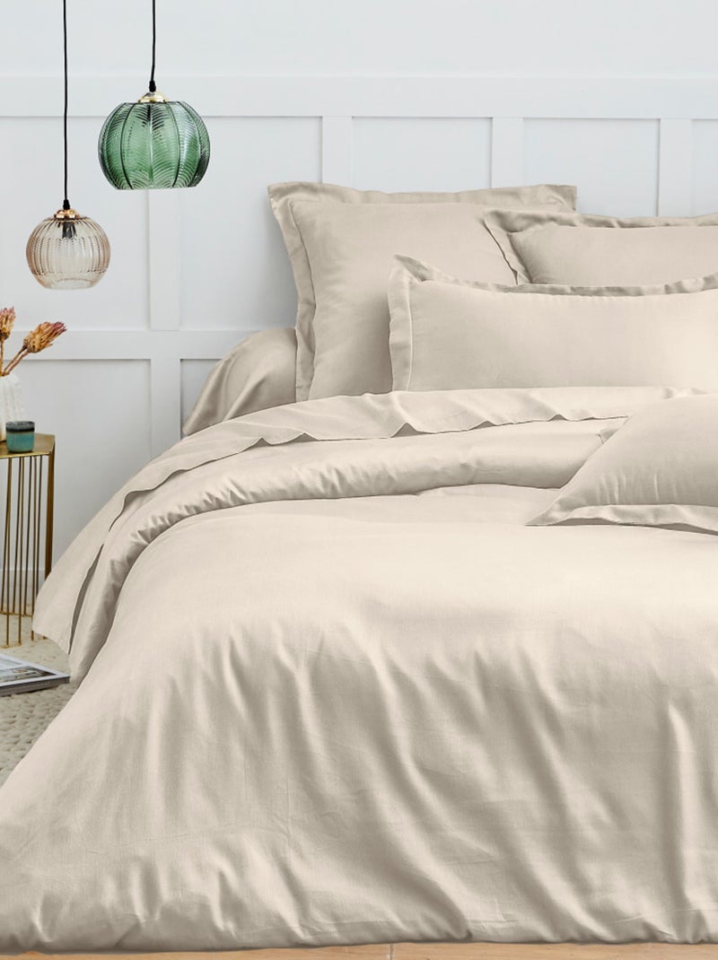Housse de couette 260 x 240 cm "Prémium" pour lit 2 places King Size Beige - Kiabi