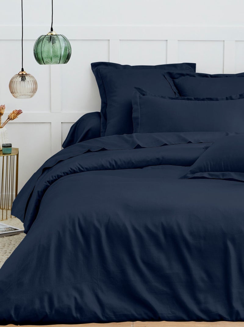 Housse de couette 260 x 240 cm "Prémium" pour lit 2 places King Size Bleu foncé - Kiabi