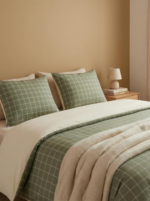 Housse de couette (260 x 240cm) à carreaux - Kiabi