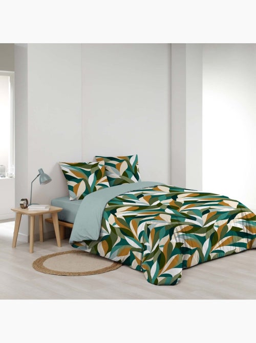 Housse de couette 260x240 + 2 taies 100% coton - Kiabi