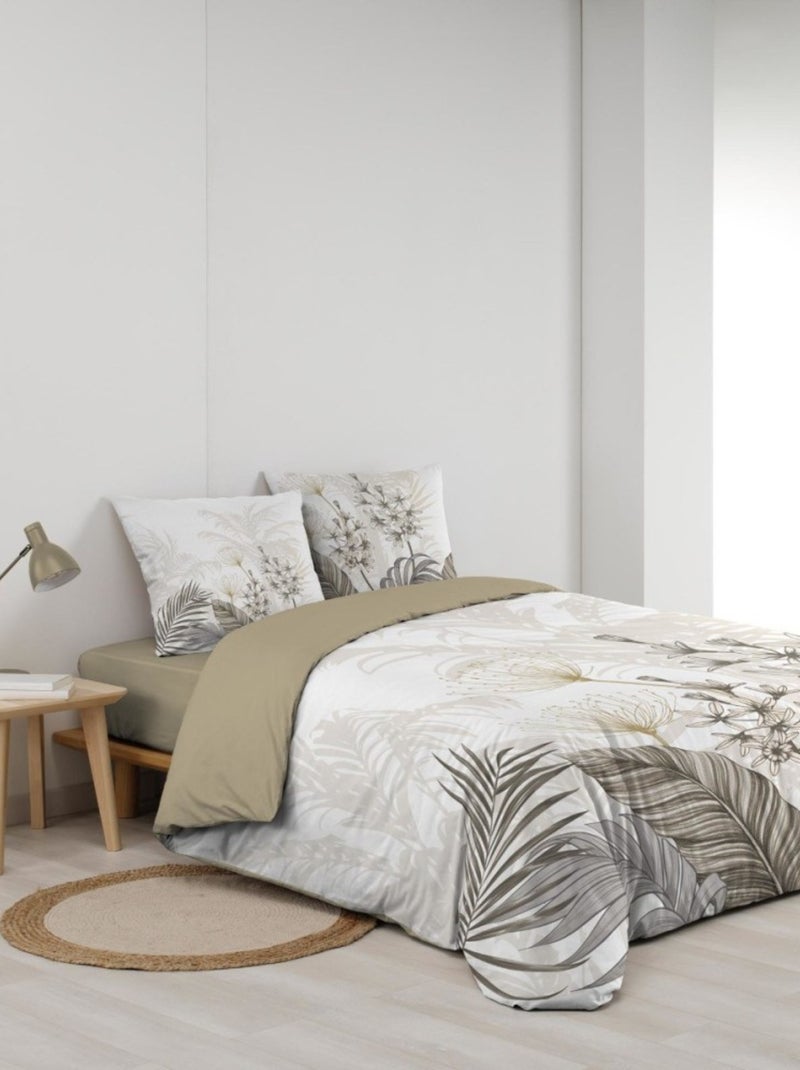 Housse de couette 260x240 + 2 taies BASTILLE 100% coton Blanc - Kiabi