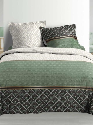 Housse de couette 260x240 + 2 taies Belor coton Percale 78 fils