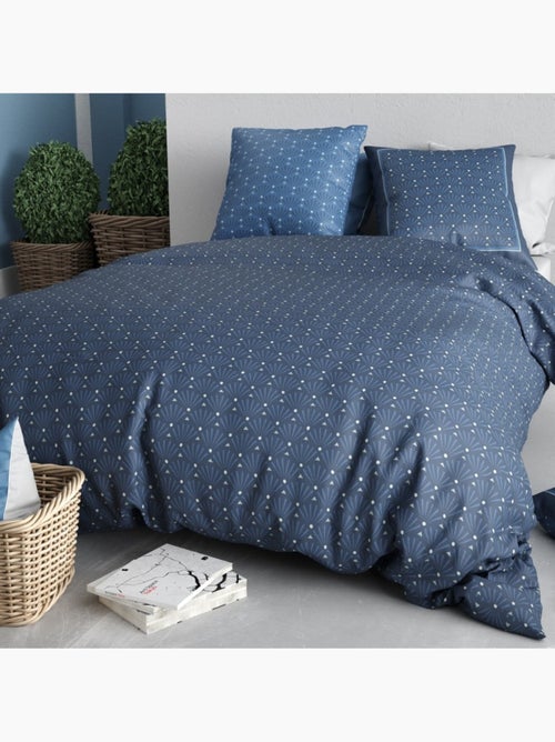 Housse de couette 260x240 + 2 taies coton 57 fils - Kiabi Housse de couette 260x240 + 2 taies coton 57 fils - Kiabi