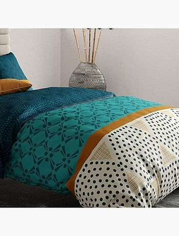 Housse de couette 260x240 + 2 taies coton 57 fils
