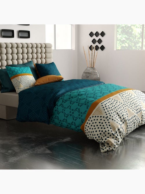 Housse de couette 260x240 + 2 taies coton 57 fils - Kiabi