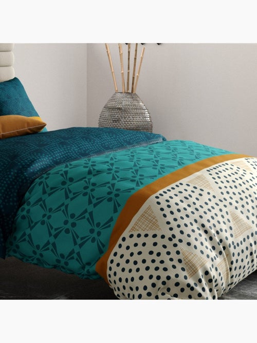 Housse de couette 260x240 + 2 taies coton 57 fils - Kiabi