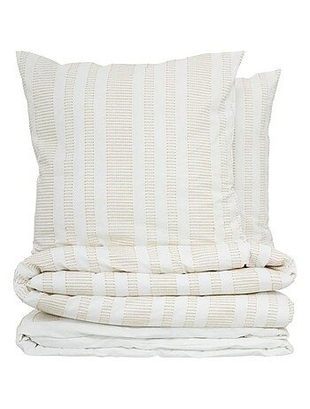 Housse de couette 260x240 + 2 taies coton ISAO