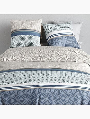 Housse de couette 260x240 + 2 taies en coton 57 fils