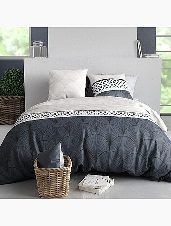 Housse de couette 260x240 + 2 taies en coton 57 fils