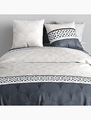 Housse de couette 260x240 + 2 taies en coton 57 fils