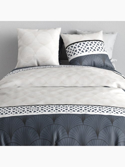 Housse de couette 260x240 + 2 taies en coton 57 fils - Kiabi