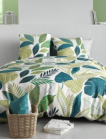 Housse de couette 260x240 + 2 taies en coton 57 fils