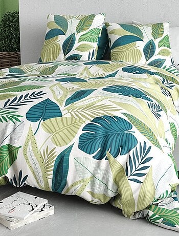 Housse de couette 260x240 + 2 taies en coton 57 fils