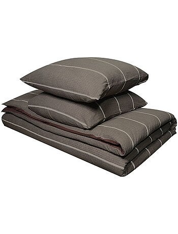 Housse de couette 260x240 + 2 taies flanelle 100% coton