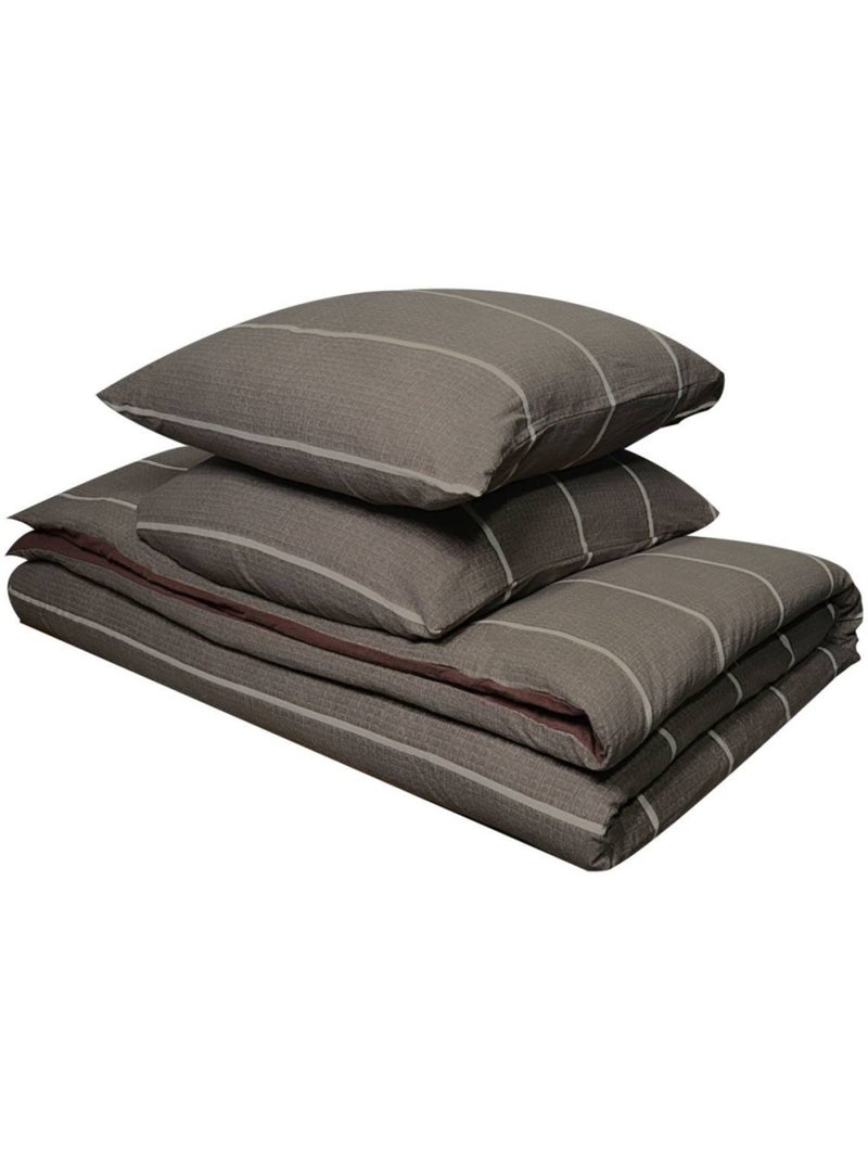 Housse de couette 260x240 + 2 taies flanelle 100% coton Multicolore - Kiabi