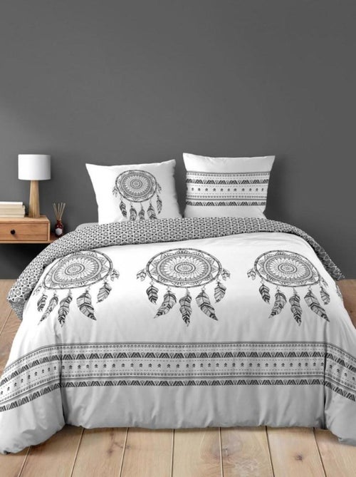 Housse de couette 260x240 + 2 taies INDIAN DREAM 100% coton - Kiabi