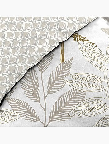 Housse de couette 260x240 + 2 taies RAONI 100% coton 57fils