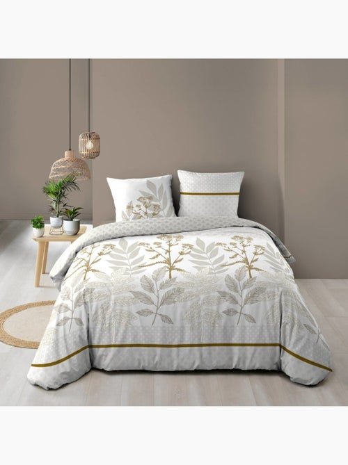 Housse de couette 260x240 + 2 taies RAONI 100% coton 57fils - Kiabi Housse de couette 260x240 + 2 taies RAONI 100% coton 57fils - Kiabi