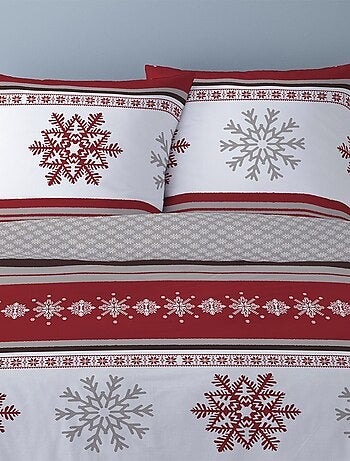 Housse de couette 260x240 Adèle + 2 taies coton flanelle