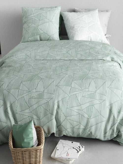 Housse de couette 260x240 ADELY + 2 taies coton 57 fils - Kiabi