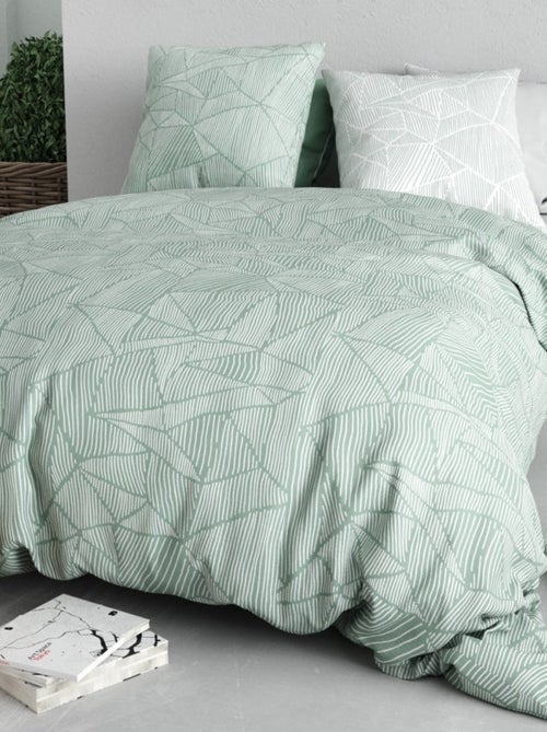 Housse de couette 260x240 ADELY + 2 taies coton 57 fils - Kiabi