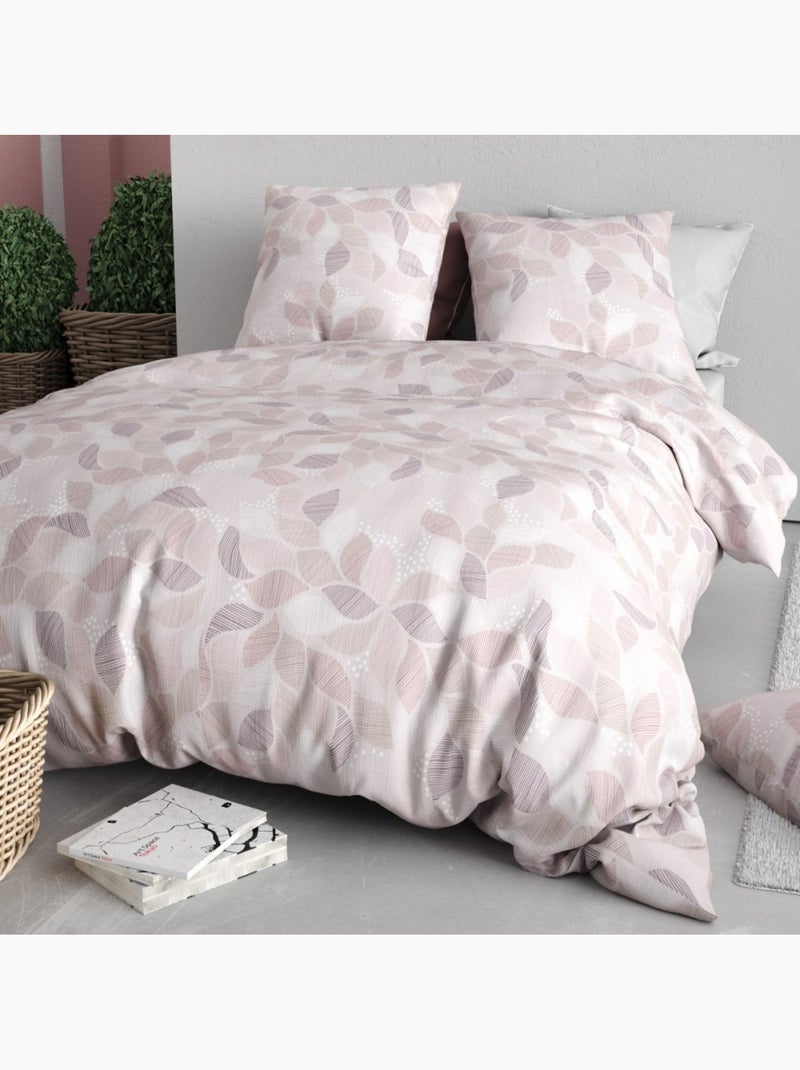 Housse de couette 260x240 ALIX + 2 taies coton 57 fils Multicolore - Kiabi