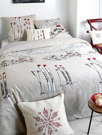 Housse de couette 260x240 ALPES + 2 taies coton 57 fils