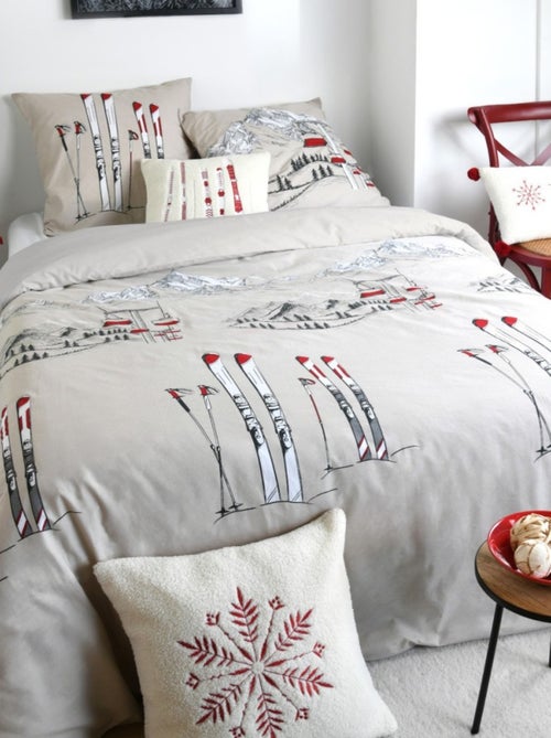 Housse de couette 260x240 ALPES + 2 taies coton 57 fils - Kiabi