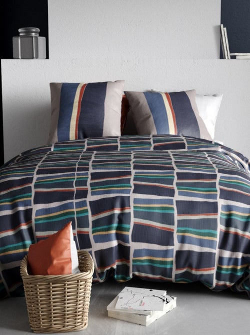 Housse de couette 260x240 ARTY + 2 taies coton 57 fils - Kiabi